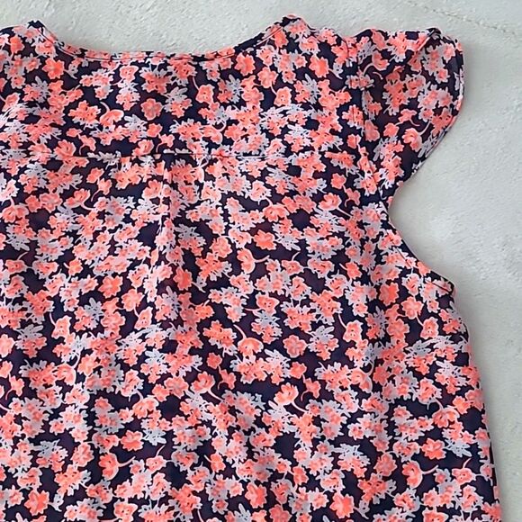 Gap Women's Small Cap Flutter Sleeve Floral Mutlicolor Romantic Girlhoodcore - Picture 16 of 16